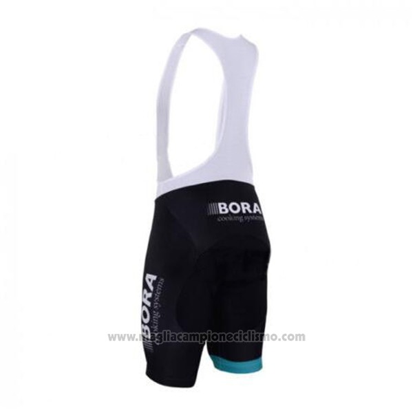 2017 Abbigliamento Ciclismo Bora Hansgrohe Nero Manica Corta e Salopette